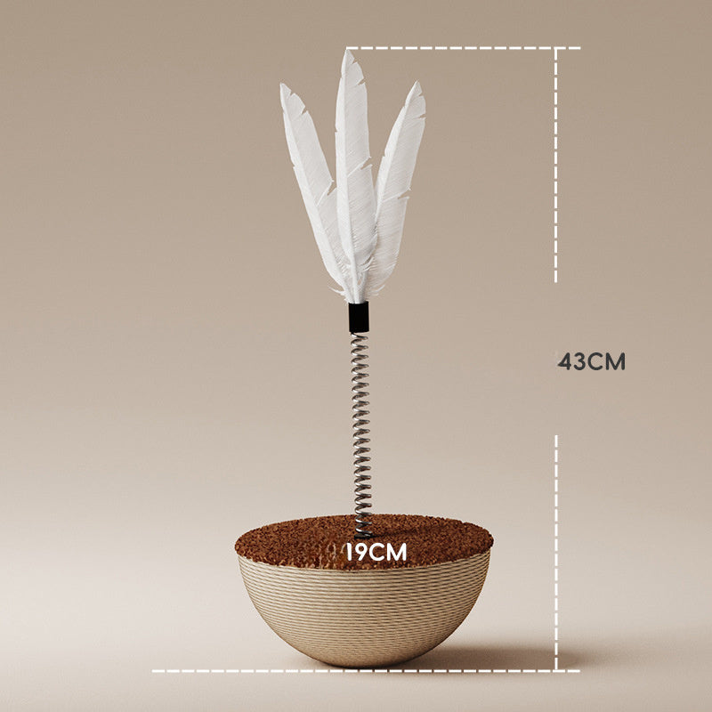 JMT-863242 Interactive Cat Feeder Toy - Auto-Balancing Puzzle Ball for Slow Feeding and Boredom Relief