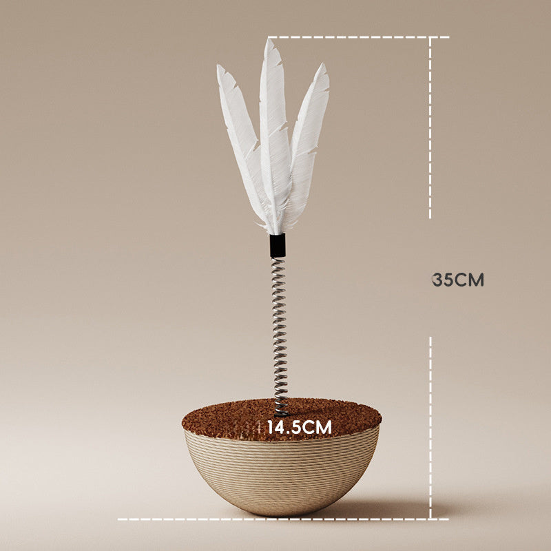 JMT-863242 Interactive Cat Feeder Toy - Auto-Balancing Puzzle Ball for Slow Feeding and Boredom Relief