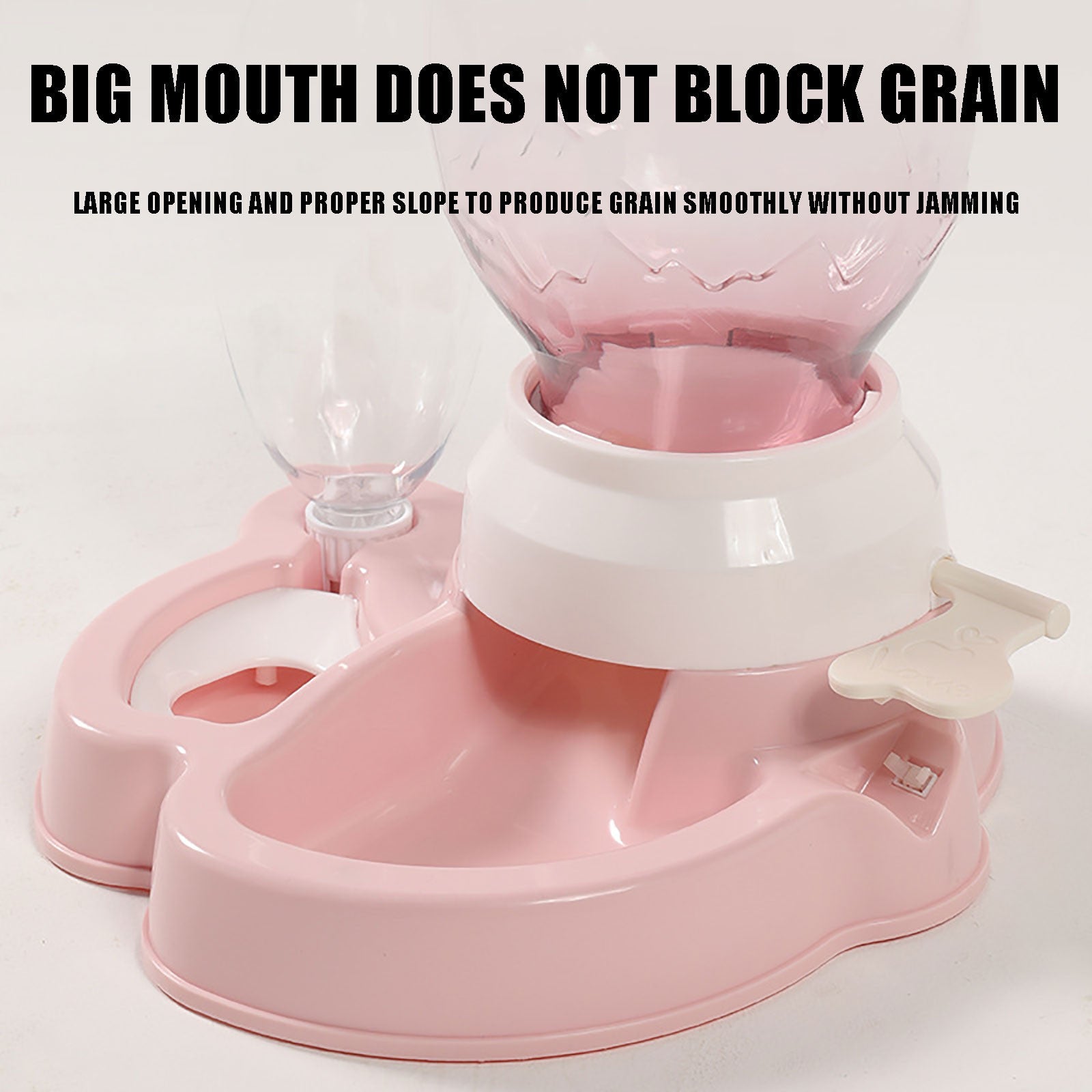 JMT-863434 Automatic Pet Feeder and Water Dispenser for Cats and Dogs - No Wet Mouth, Anti-Tip Design