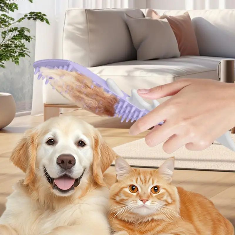 JMT-863498 Fishbone-Shaped Detangling Brush for Cats and Dogs - Perfect Grooming Tool for Pets