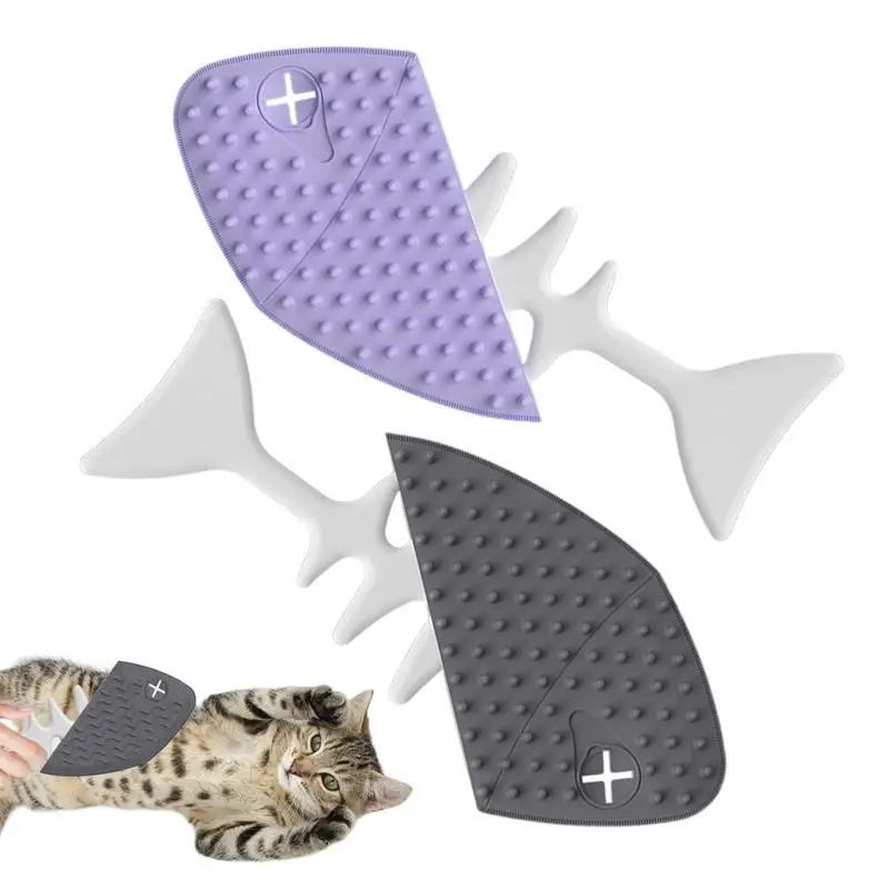 JMT-863498 Fishbone-Shaped Detangling Brush for Cats and Dogs - Perfect Grooming Tool for Pets