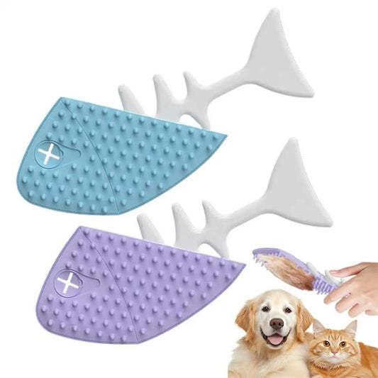 JMT-863498 Fishbone-Shaped Detangling Brush for Cats and Dogs - Perfect Grooming Tool for Pets