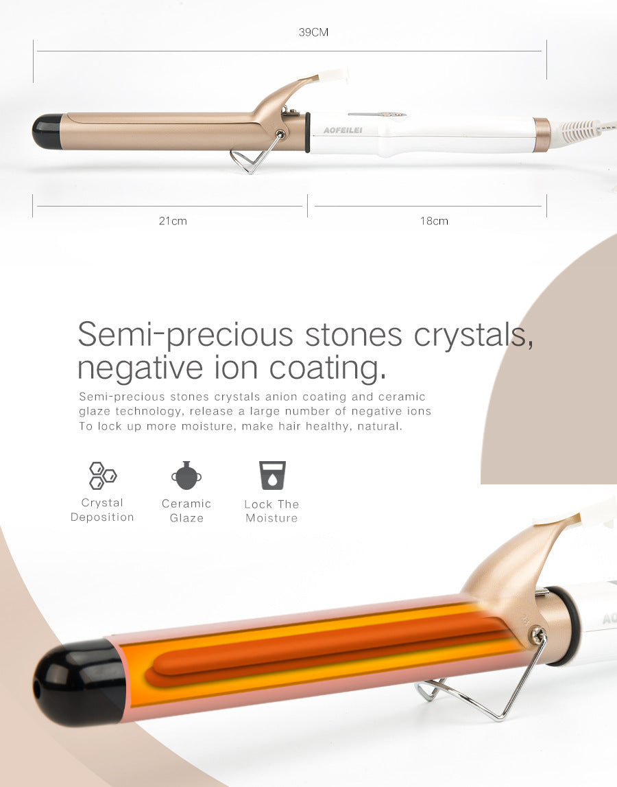 JMT-863562 Coil Rod Curling Iron with 21-30mm Diameter for Large and Small Volume Hairstyles