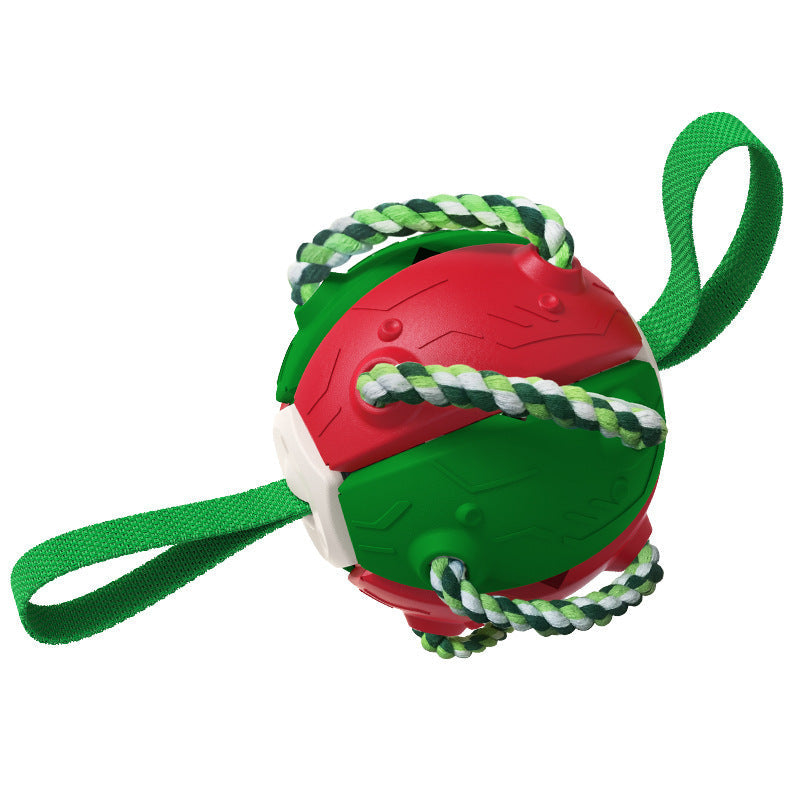 JMT-863562 Interactive Dog Toy Set with Flying Saucer Ball and Chewing Ropes for Tug-of-War Fun
