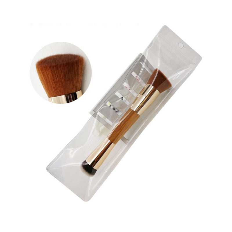 JMT-863690 Bamboo Handle Foundation Brush with Corrugated Silk Nylon Wool bristles
