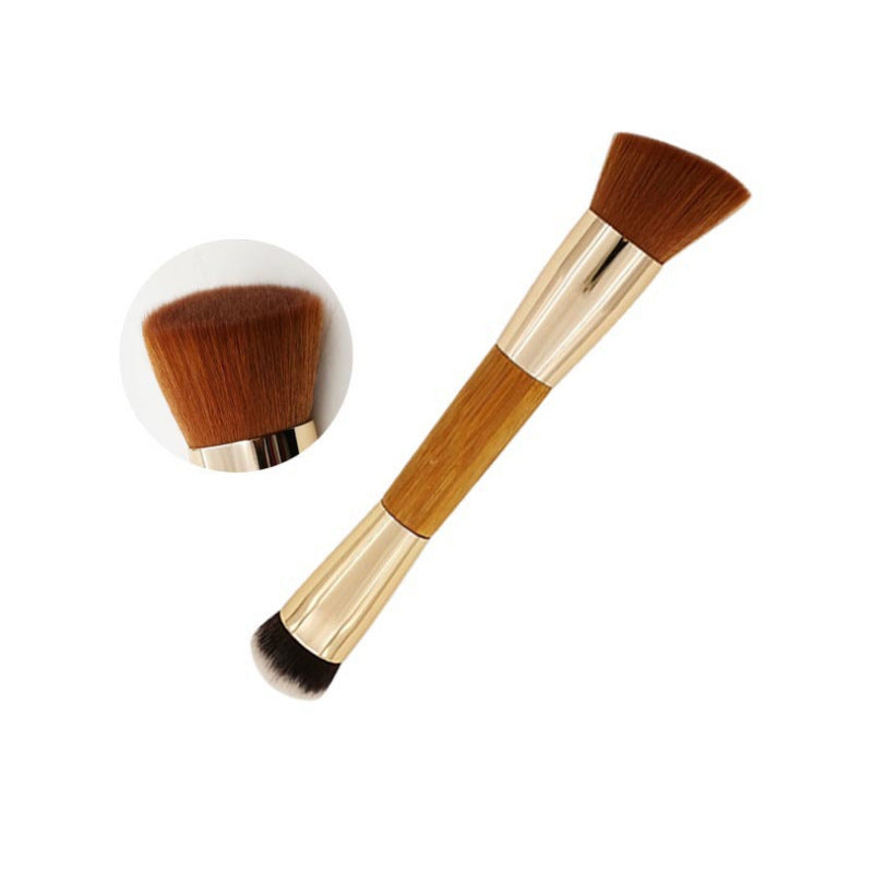 JMT-863690 Bamboo Handle Foundation Brush with Corrugated Silk Nylon Wool bristles