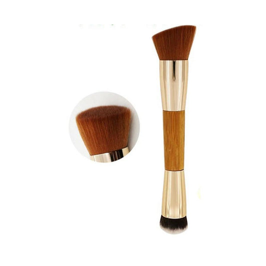 JMT-863690 Bamboo Handle Foundation Brush with Corrugated Silk Nylon Wool bristles