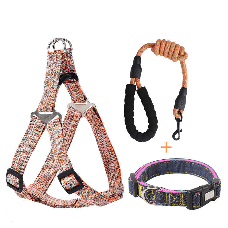 JMT-863754 Explosion-Proof Retractable Dog Harness Leash for Small to Large Breeds