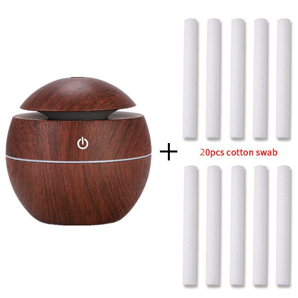 JMT-863754 Mini Wood Grain Essential Oil Diffuser and Humidifier for Home and Hotel Use