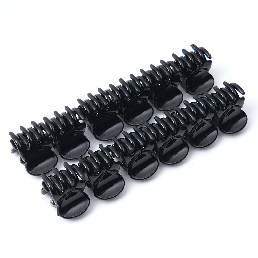 JMT-863946 Elegant Black Coffee Small Hairpins for Female Headdresses – 12 Pack