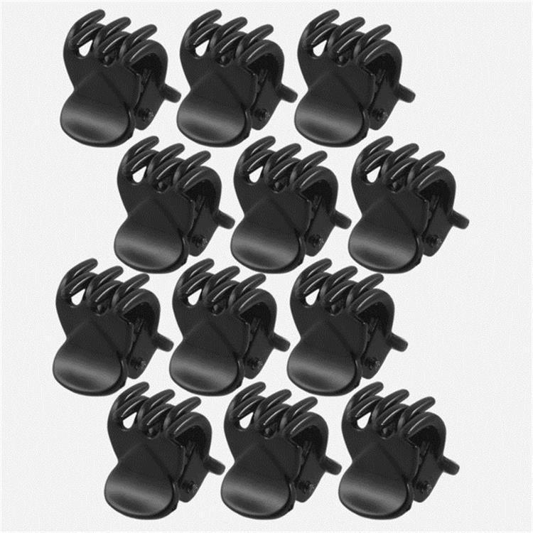 JMT-863946 Elegant Black Coffee Small Hairpins for Female Headdresses – 12 Pack