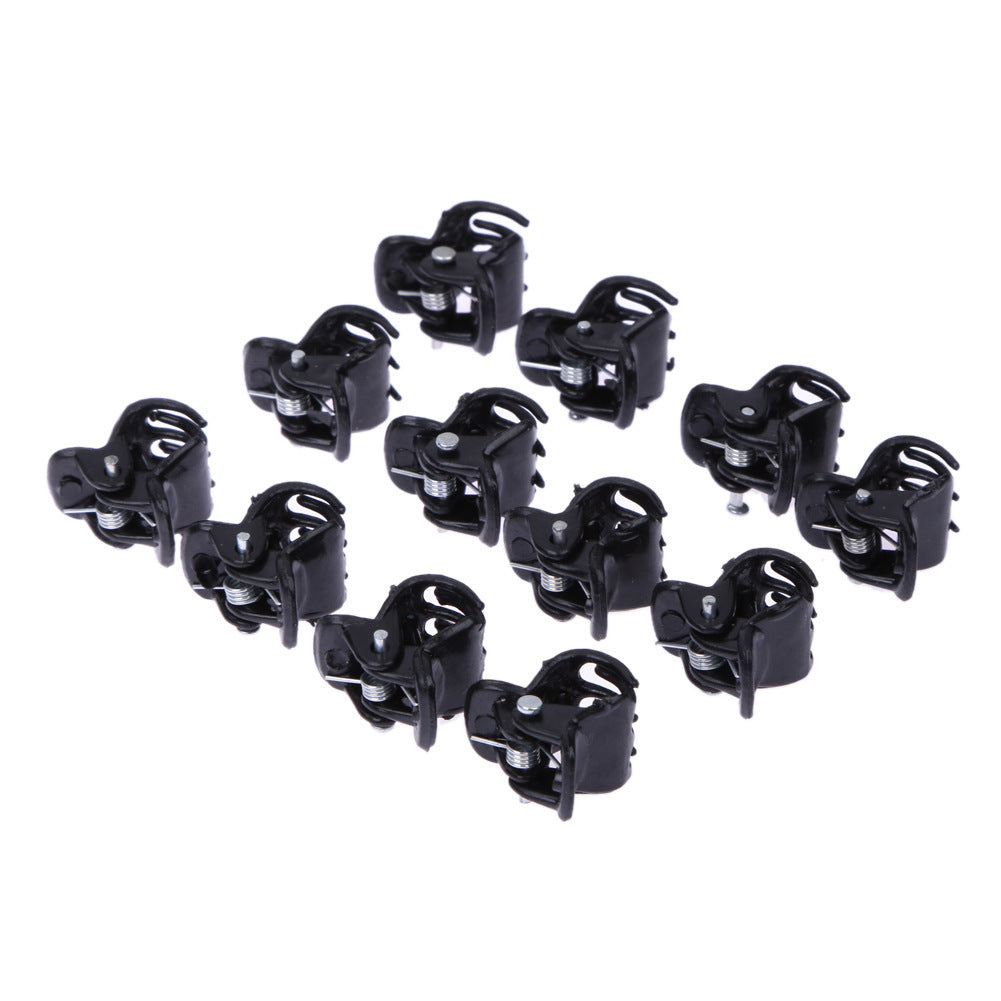 JMT-863946 Elegant Black Coffee Small Hairpins for Female Headdresses – 12 Pack