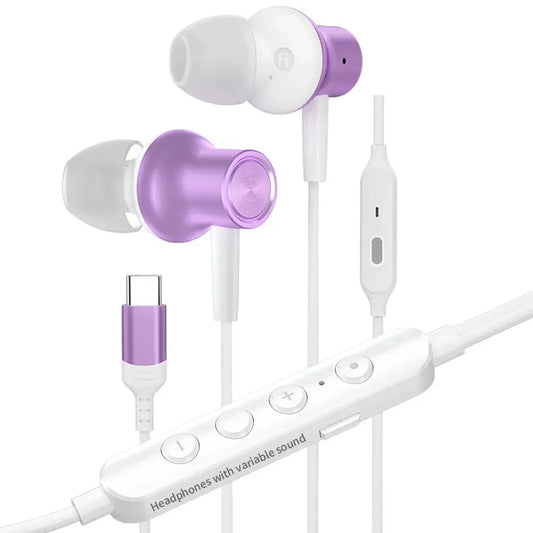 JMT-864074 Wired In-Ear Earphones for Music, Singing, and Gaming - Type C Connector