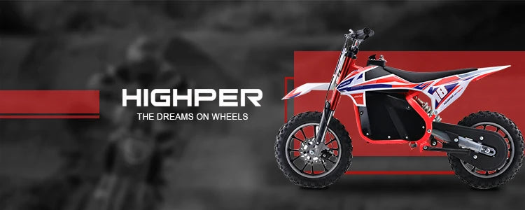 JMT-864330 Kids Electric Dirt Bike - HP114E Children's Dirt Bike for Outdoor Fun , Top Speed 27.9 mph