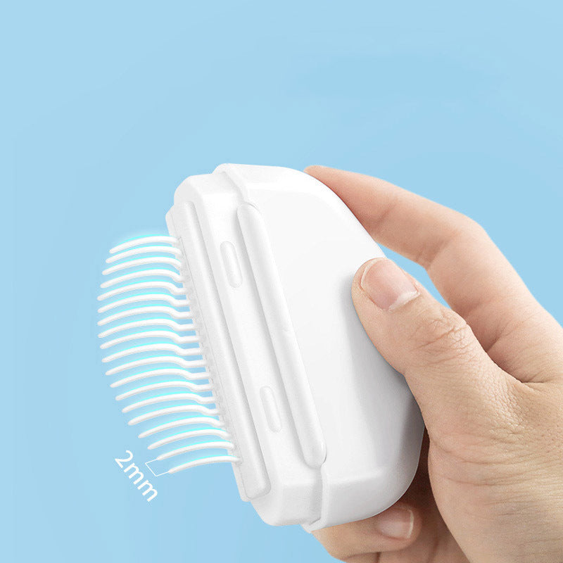 JMT-864650 Floating Hair Pet Shell Comb for Dogs and Cats - Long & Short Hair, Ivory White, Cream Powder, Mint Green, 95*20MM Size