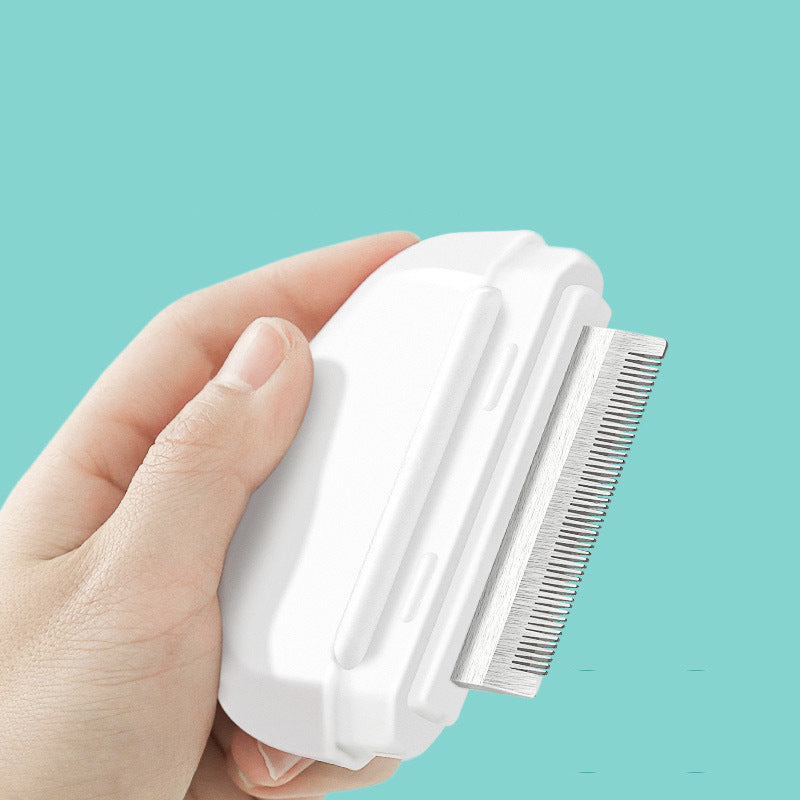 JMT-864650 Floating Hair Pet Shell Comb for Dogs and Cats - Long & Short Hair, Ivory White, Cream Powder, Mint Green, 95*20MM Size