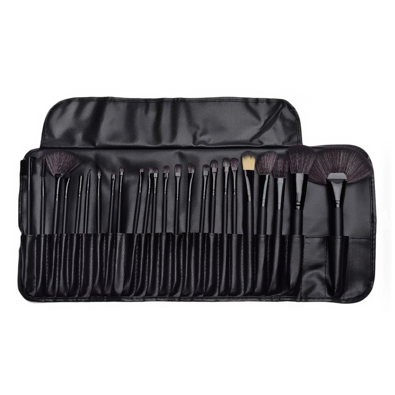 JMT-864842 24-Piece Makeup Brush Set with Wooden Handles and Artificial Fiber Bristles