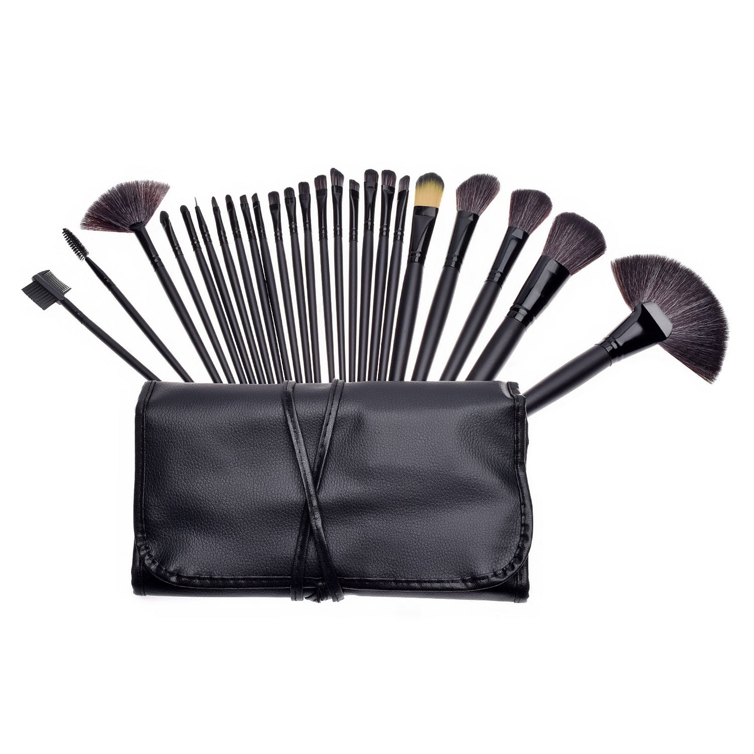 JMT-864842 24-Piece Makeup Brush Set with Wooden Handles and Artificial Fiber Bristles