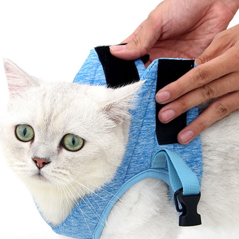 JMT-864906 Lightweight Cat Harness with 1.2m Leash in Dark Gray or Blue Options