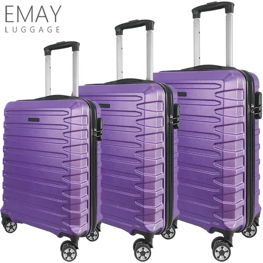 JMT-865290 Custom Hard Shell ABS Trolley Luggage Set - 3 Piece Travel Suitcases with Lock