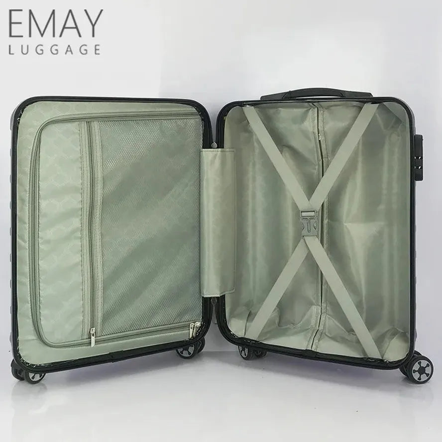 JMT-865290 Custom Hard Shell ABS Trolley Luggage Set - 3 Piece Travel Suitcases with Lock