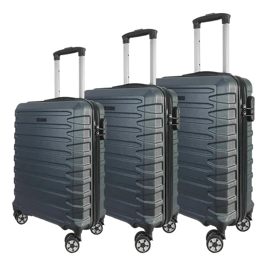 JMT-865290 Custom Hard Shell ABS Trolley Luggage Set - 3 Piece Travel Suitcases with Lock