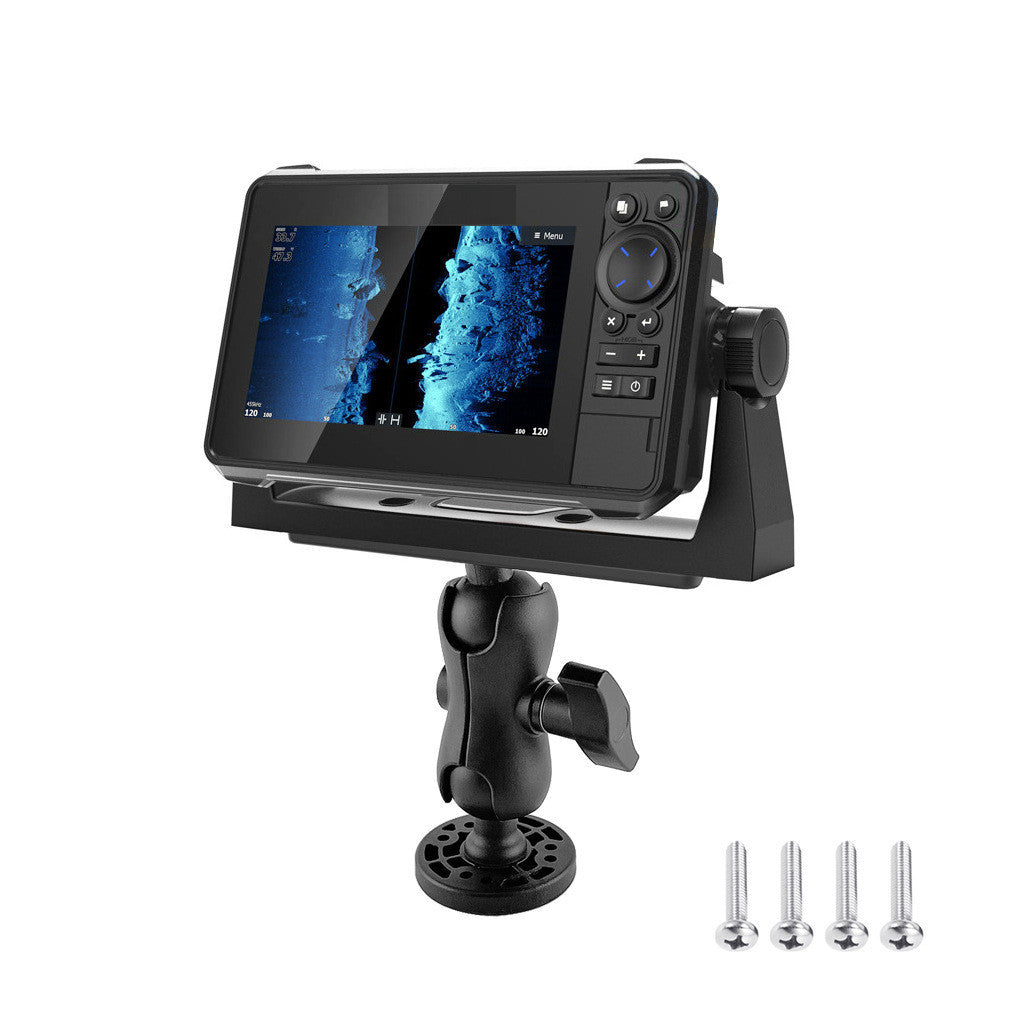 JMT-865418 Rotating Electronic Fish Finder Mounting Bracket with 360-Degree Rotation, Black Plastic