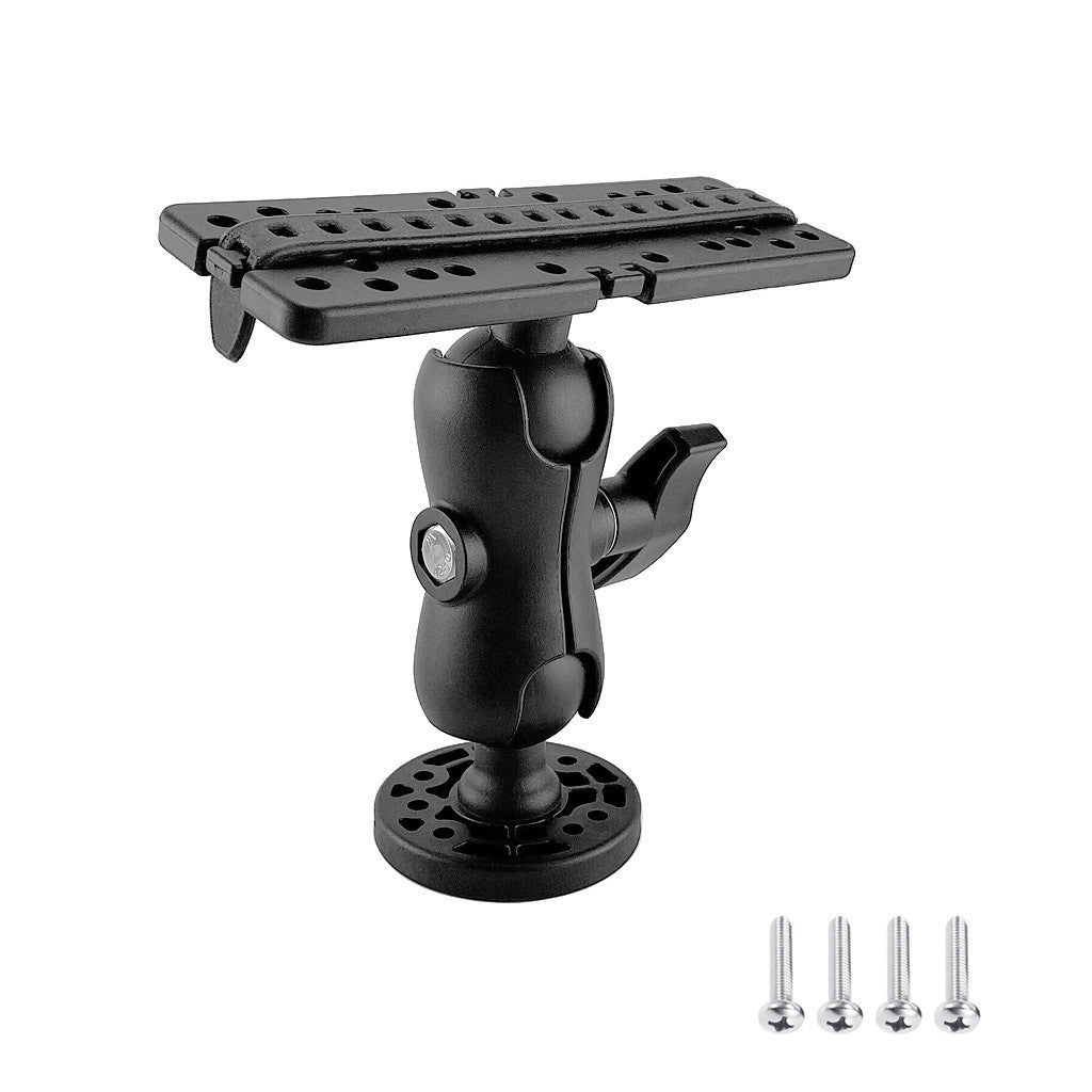JMT-865418 Rotating Electronic Fish Finder Mounting Bracket with 360-Degree Rotation, Black Plastic