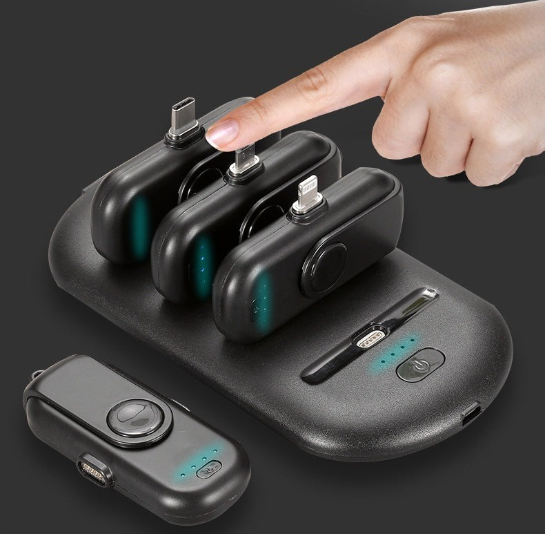JMT-865738 Portable Magnetic Charging Station with 5000mAh Base and Four 1000mAh Finger Chargers