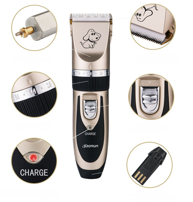 JMT-865802 Ceramic 24-Tooth & 33-Tooth Dog Hair Clipper with A-Type Cutter Head