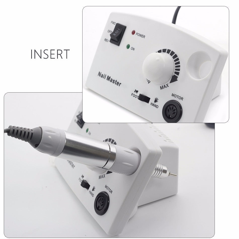 JMT-865866 Professional Electric Nail Polisher with Adjustable Speed and Ergonomic Design - Available in Pink, White, and Black