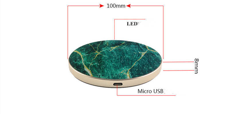 JMT-866058 Aluminum Wireless Charger with Qi Standard and LED Indicators, 5W/7.5W/10W Charging Power