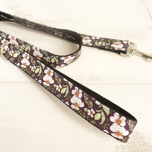 JMT-866058 Black Chrysanthemum Polyester Webbing Traction Belt - Durable and Versatile Accessory