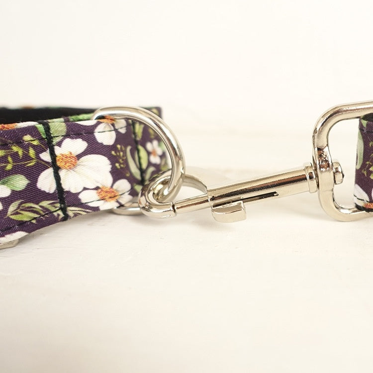 JMT-866058 Black Chrysanthemum Polyester Webbing Traction Belt - Durable and Versatile Accessory