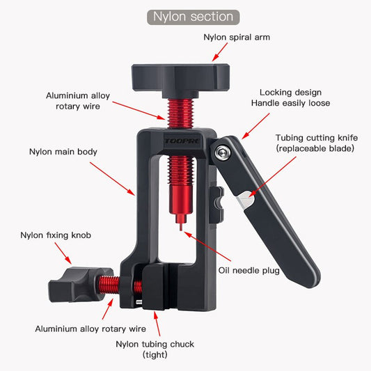 JMT-866250 Precision Bicycle Oil Needle Tool for Oil Disc Five Wire Insertion and Ejection