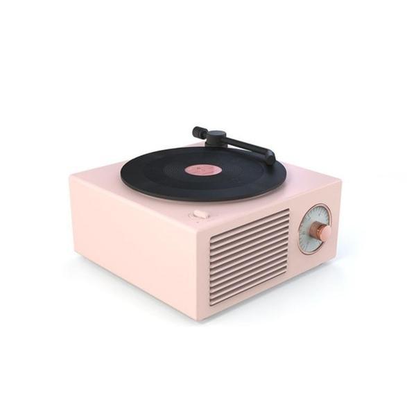 JMT-867210 Retro Mini Bluetooth Record Player Speaker - Wireless Audio with 8-Hour Battery Life, USB Charging, Dual Speakers, and Card Insert Function