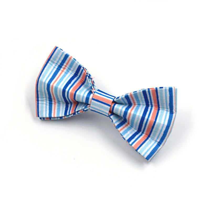 JMT-867210 Striped Print Pet Chest Harness and Leash Set with Bow and Trash Bag