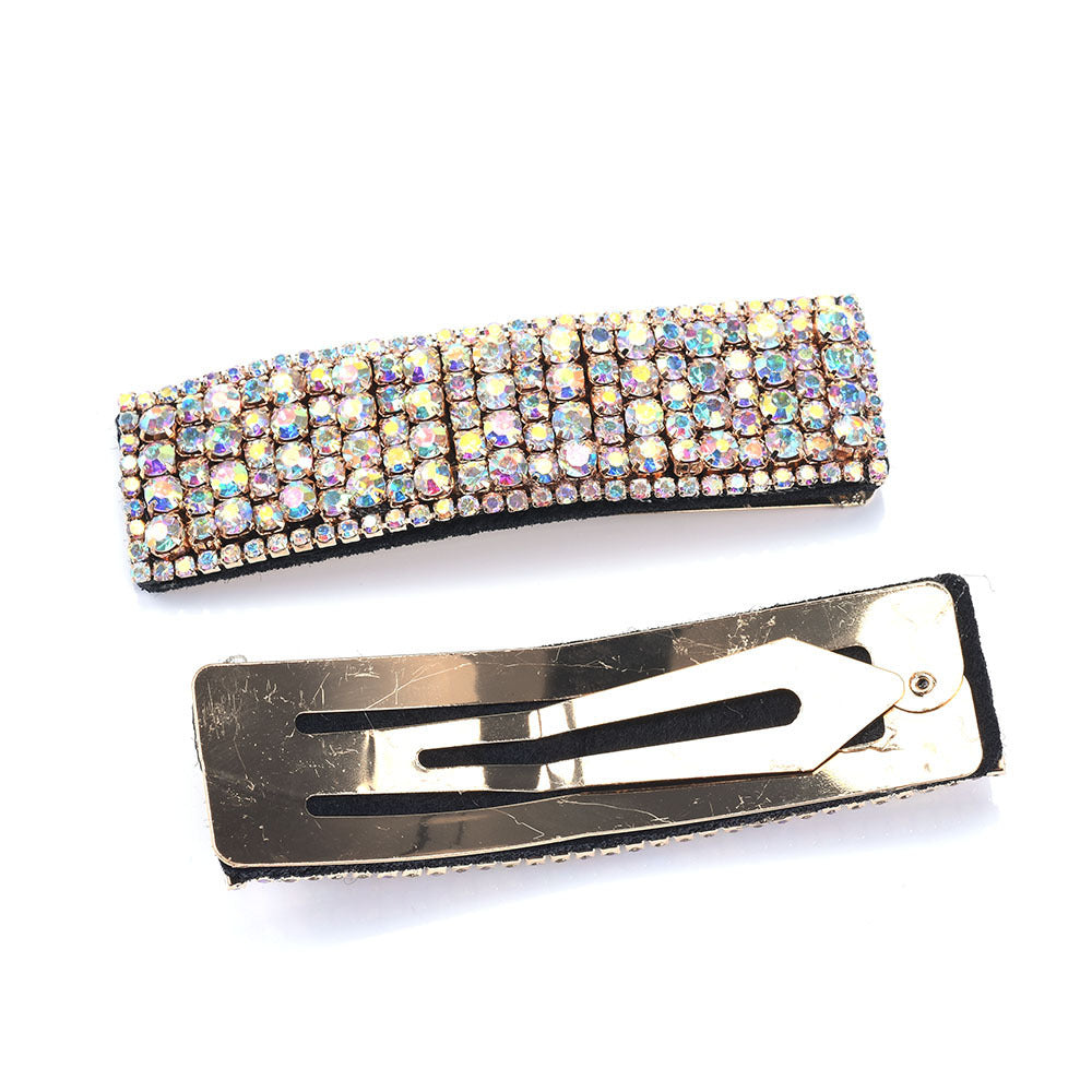 JMT-867402 Super Flashing Rhinestone Hairpin Set for Women - Geometric Alloy Clips