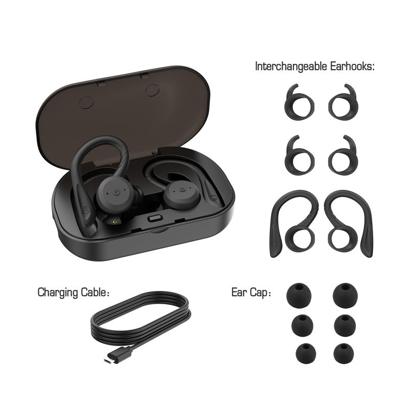 JMT-867530 Mini Bluetooth Headset with Stereo Sound and Multi-Point Connection - 20m Range, 5h Talk Time, Rechargeable Battery