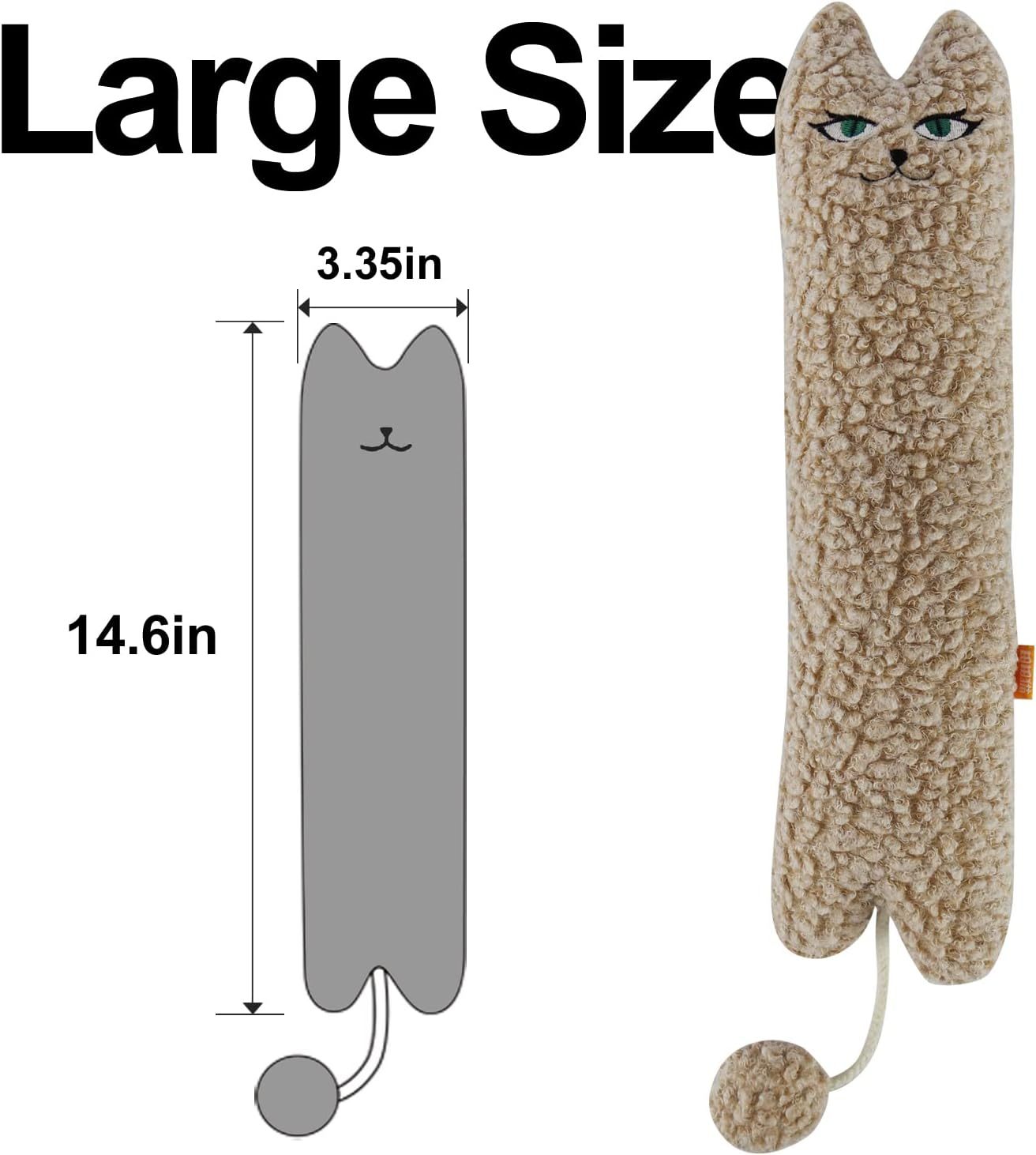 JMT-867850 Catnip Kicking Pillow Toy for Cats and Kittens - Soft and Safe Design with Matatabi for Stress Relief