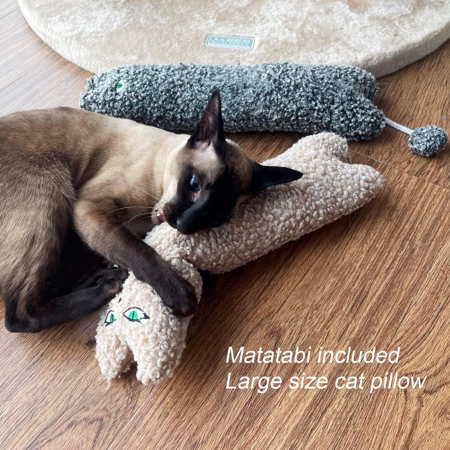 JMT-867850 Catnip Kicking Pillow Toy for Cats and Kittens - Soft and Safe Design with Matatabi for Stress Relief