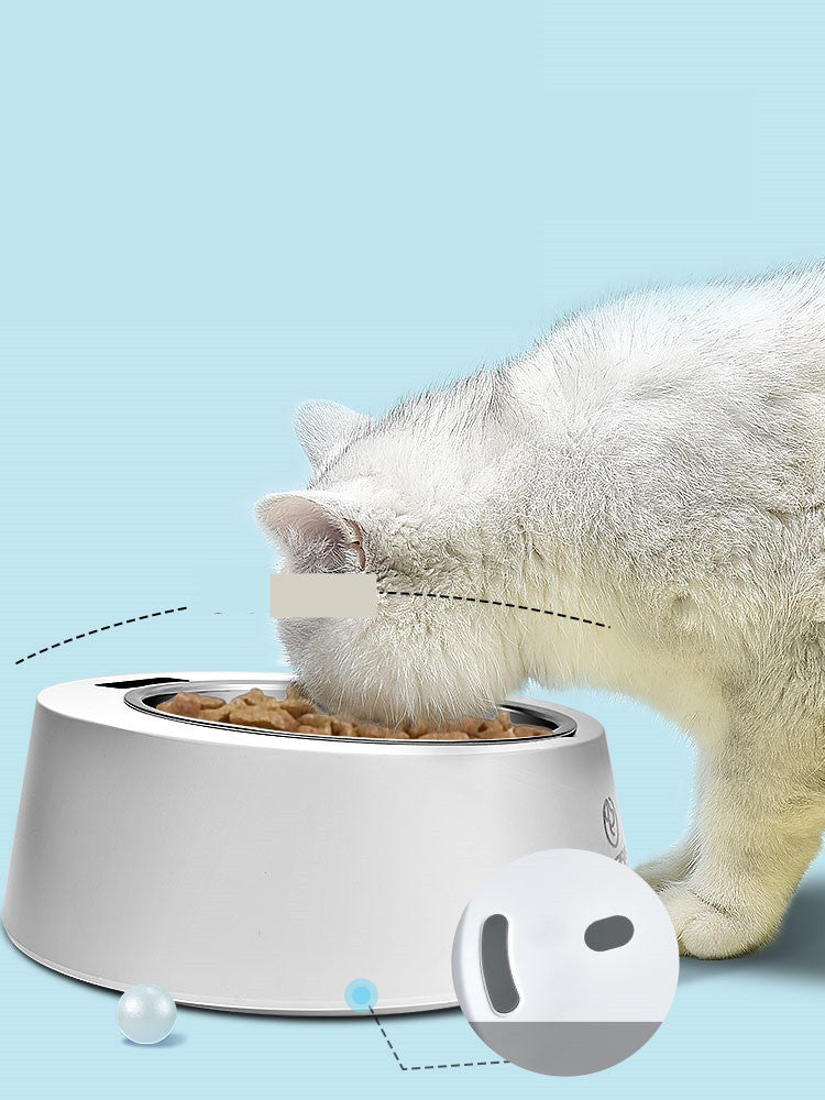 JMT-868042 Stainless Steel Anti-Tipping Weighing Bowl for Cats and Dogs, 500g Capacity