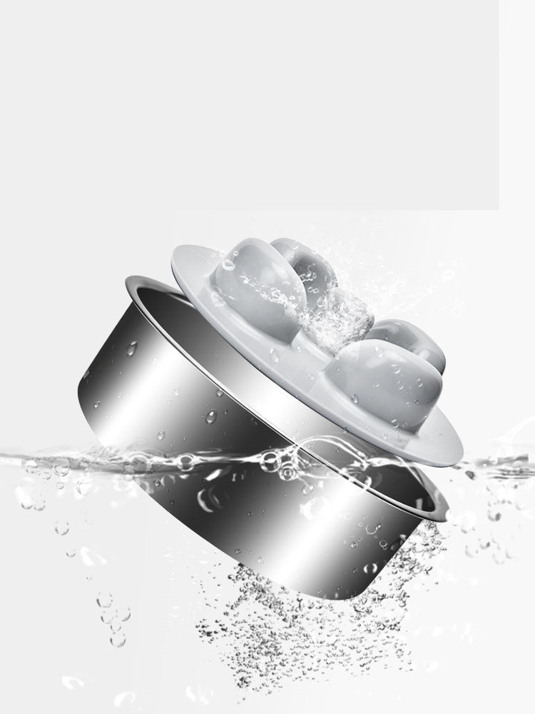 JMT-868042 Stainless Steel Anti-Tipping Weighing Bowl for Cats and Dogs, 500g Capacity