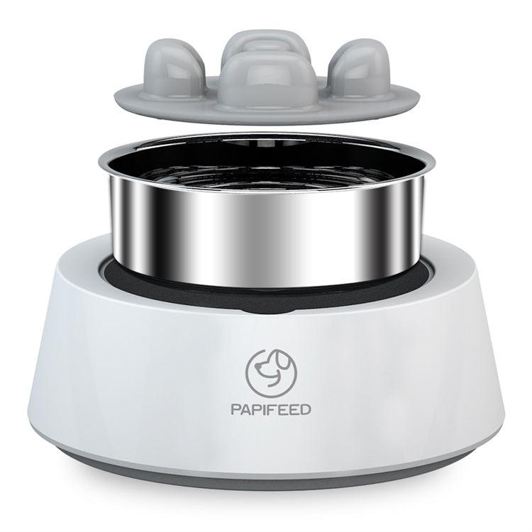 JMT-868042 Stainless Steel Anti-Tipping Weighing Bowl for Cats and Dogs, 500g Capacity