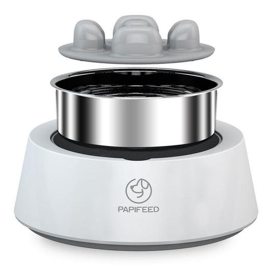 JMT-868042 Stainless Steel Anti-Tipping Weighing Bowl for Cats and Dogs, 500g Capacity