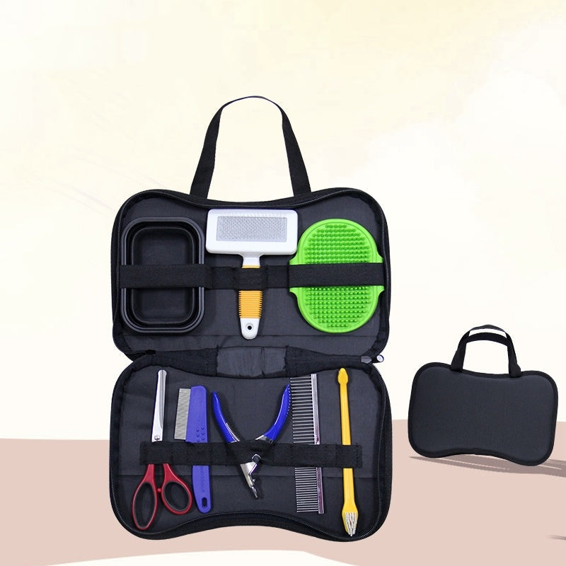 JMT-868106 Pet Grooming Tools Set - Essential Cleaning and Grooming Supplies for Dogs made of Pu and Stainless Steel