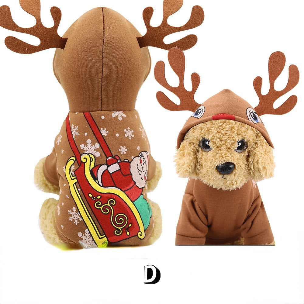 JMT-868490 Festive Santa Outfit for Cats in Plush Cotton Fabric, Multiple Sizes Available