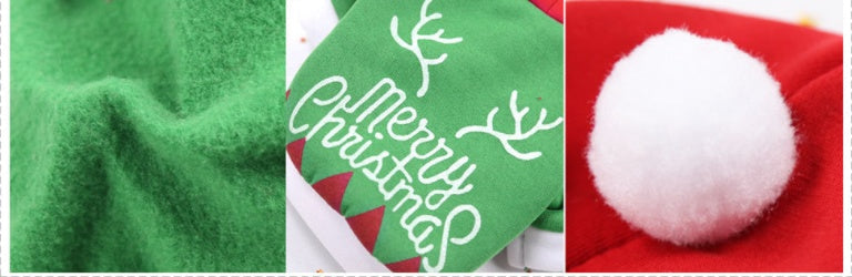 JMT-868490 Festive Santa Outfit for Cats in Plush Cotton Fabric, Multiple Sizes Available