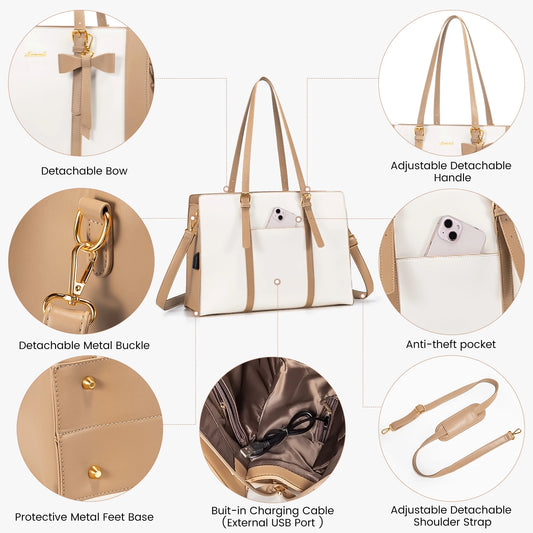 JMT-868746 Stylish 2pc PU Leather Handbag Set with Shoulder Tote and Purse for Office and Daily Use