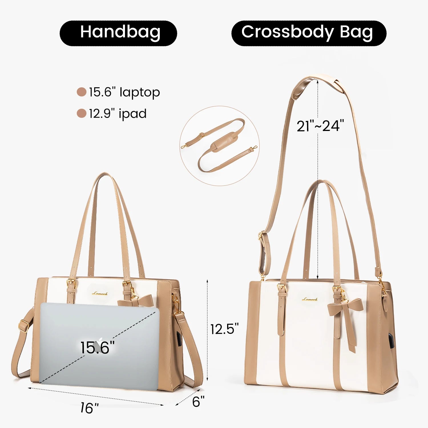 JMT-868746 Stylish 2pc PU Leather Handbag Set with Shoulder Tote and Purse for Office and Daily Use